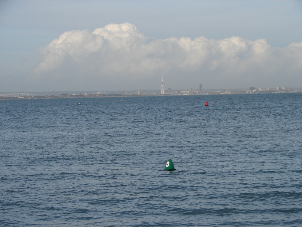 Spinnacre Tower Portsmouth from Ventnor IOW