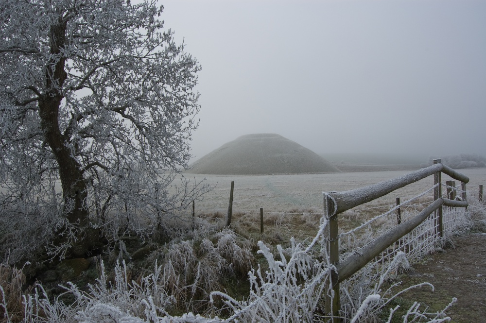 Silbury Hill in the Snow