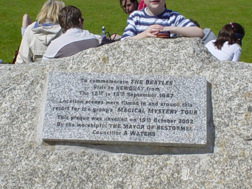 Beatles Commemoration Stone, Newquay
