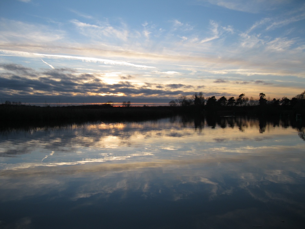 The Broads at sunset