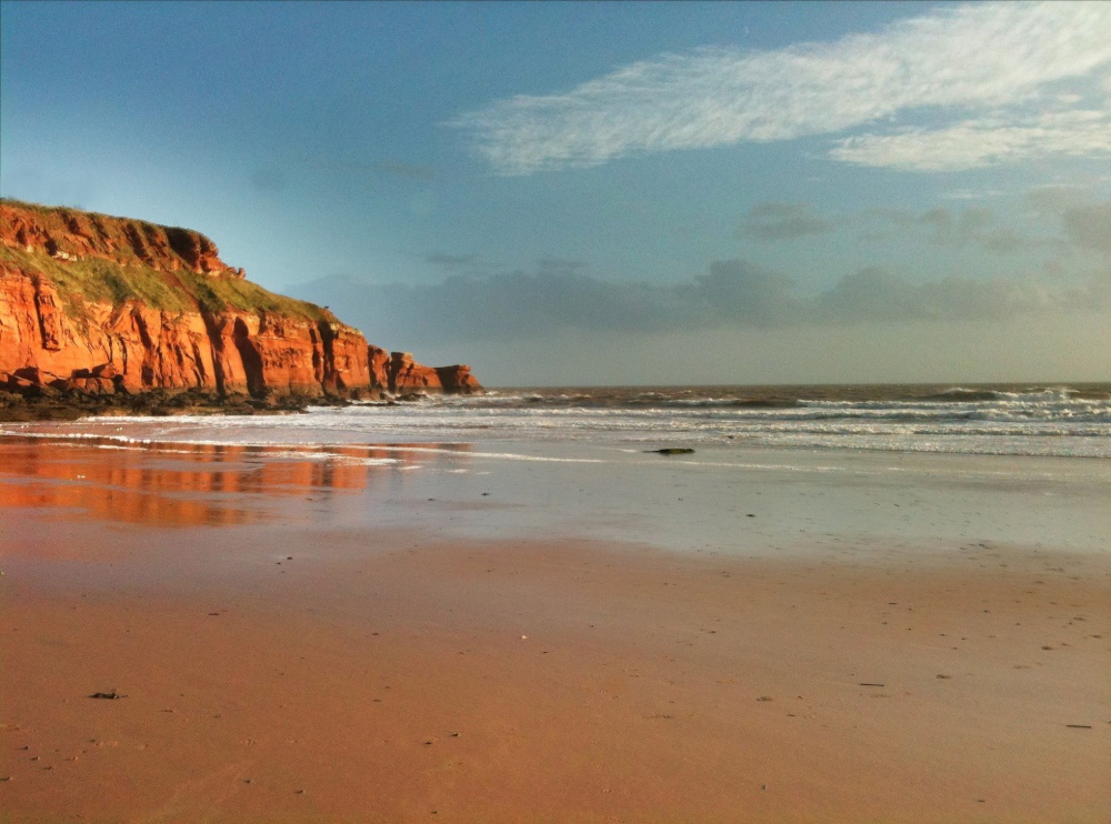 Cliffs at Sand Bay near Exeter Devon