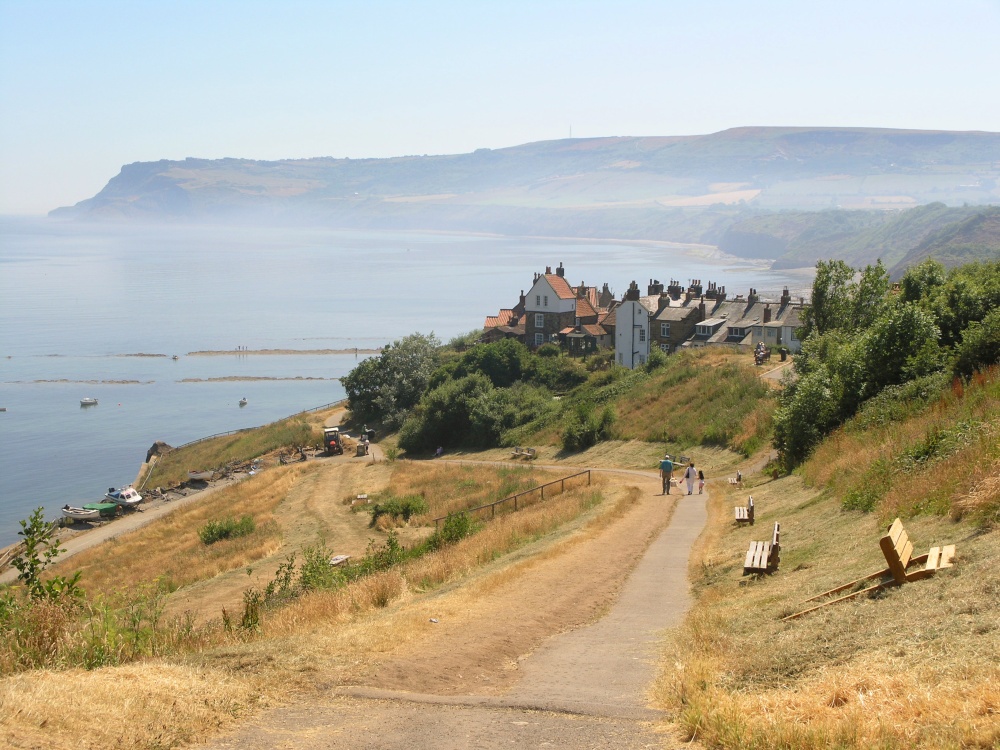 Robin Hoods Bay seen from Hill Top leading down into village