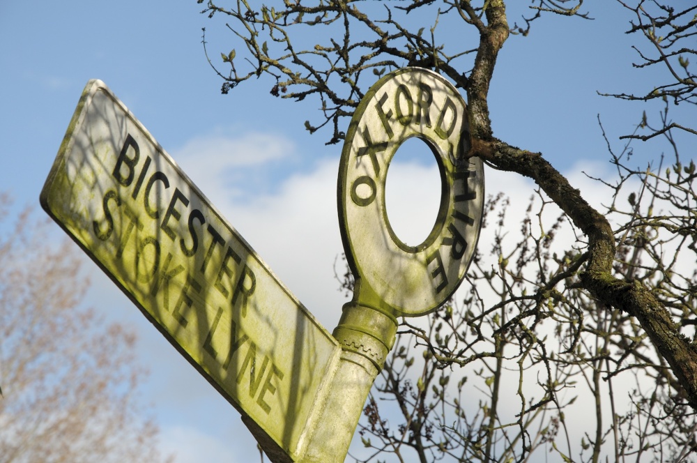 Tired sign, Stratton Audley, Oxfordshire