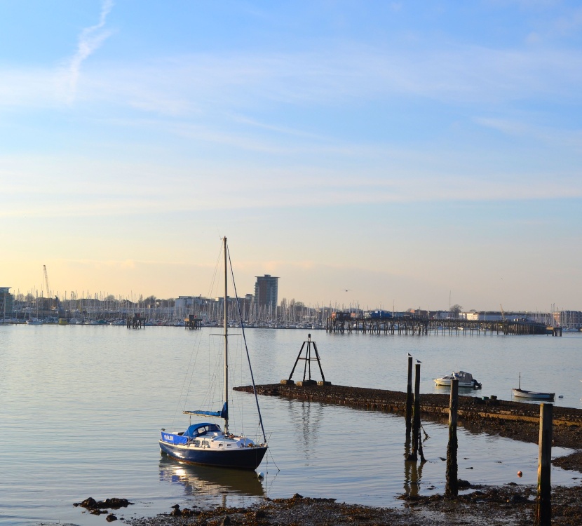 Portsmouth Harbour at sunset
