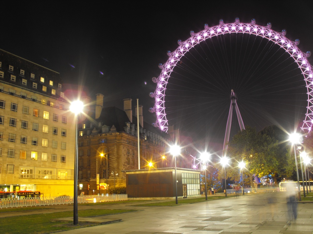 The London Eye by night.