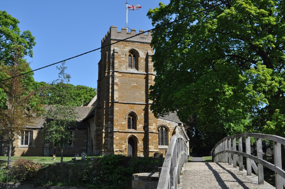 Photograph of Pack Horse Bridge and St Giles Church