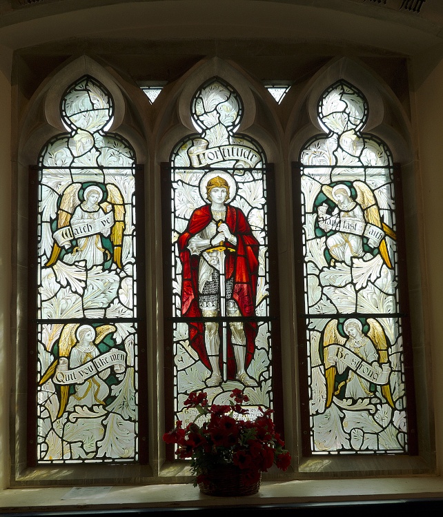 Church window at Tyneham