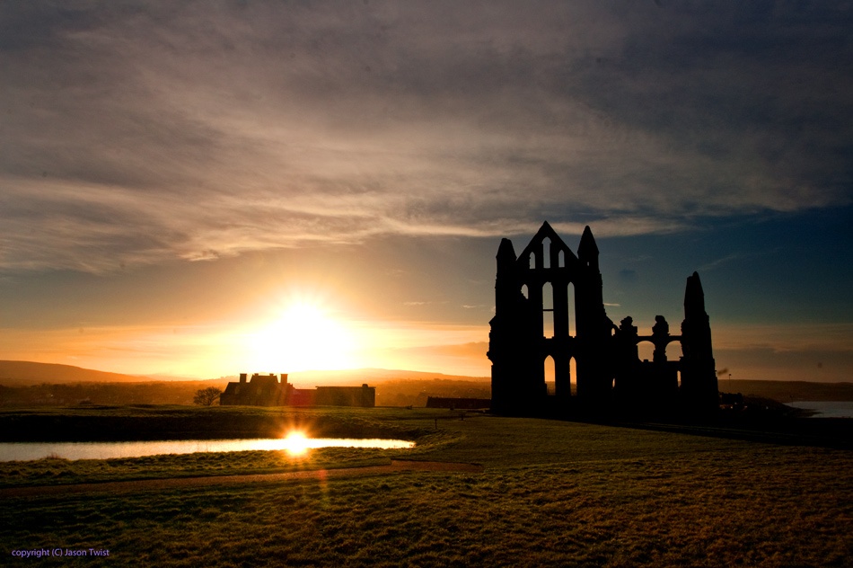Whitby abbey sunset