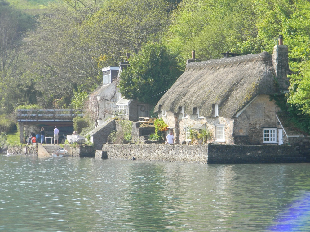 Photograph of View of a cottage along the River Dart at Dittisham