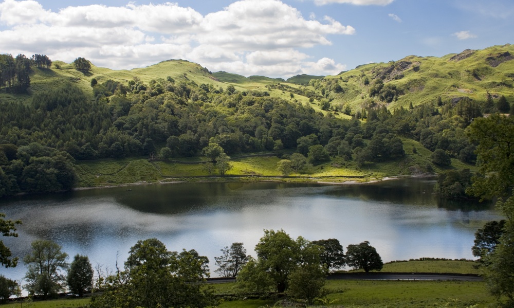 Photograph of Rydal Water from the Coffin Road