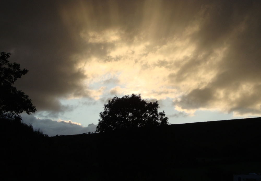 Photograph of Sunset Over the Purbeck Ridge at Church Knowle