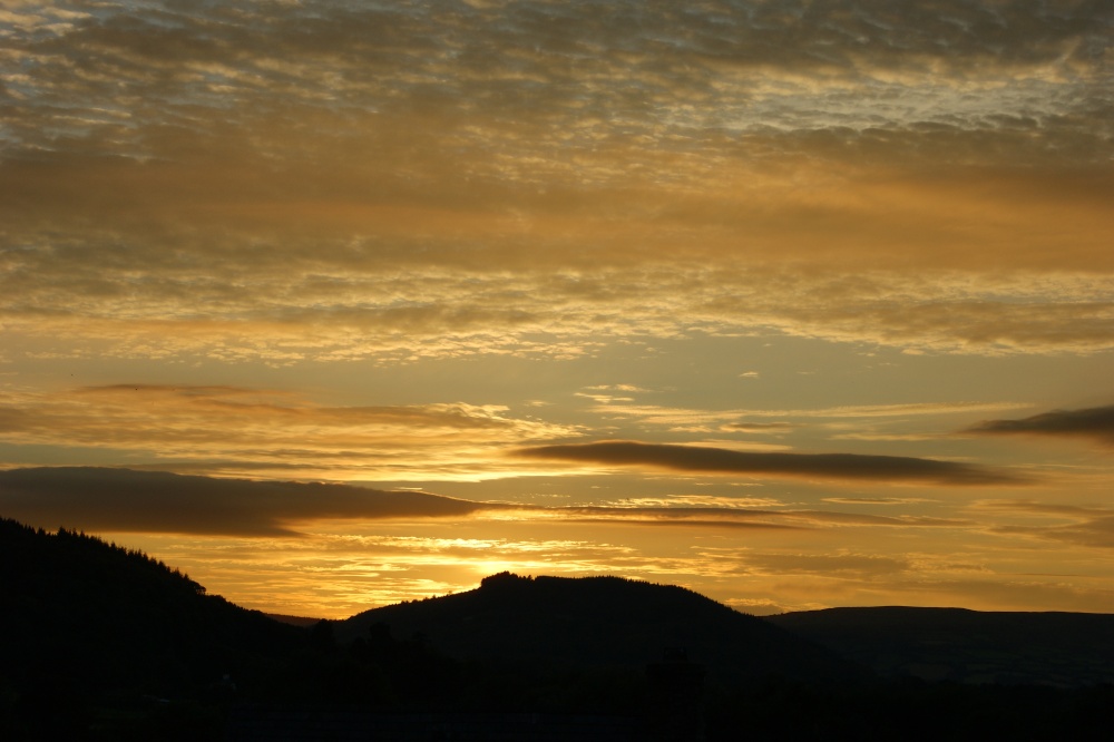 Photograph of Sunset behind Penmyarth