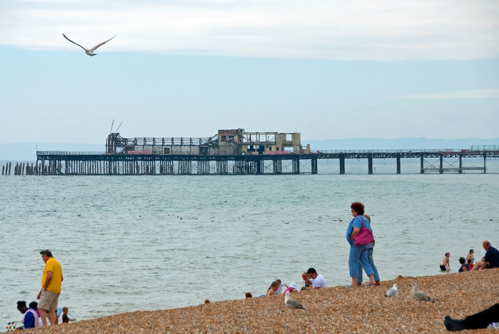 Hastings Pier (what's left of it)