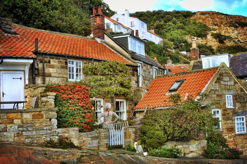 Photograph of Runswick Bay cottages