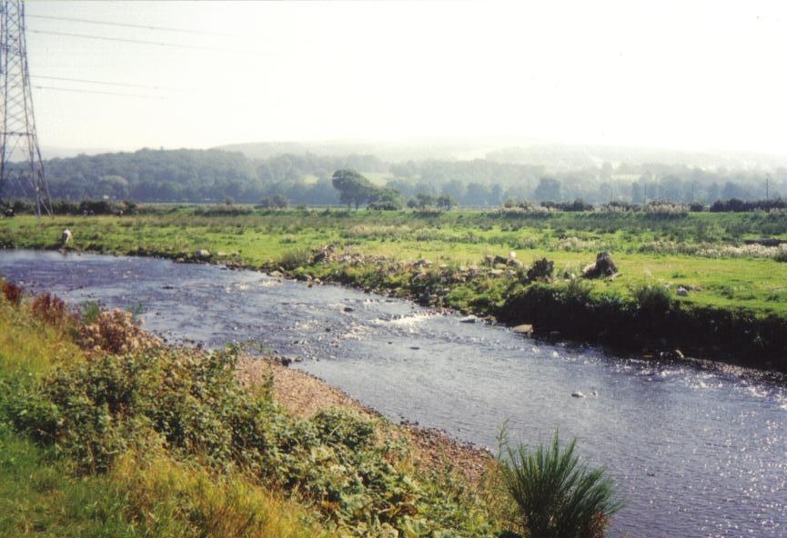 Photograph of The River Wye next to the Six Arches, Scorton, Lancashire.