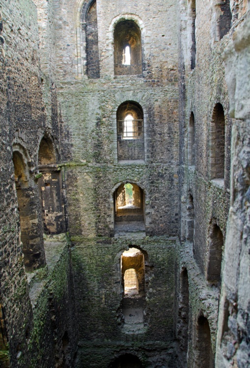 Inside Rochester Castle Keep