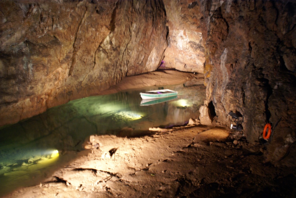 Underground river in Wookey Hole