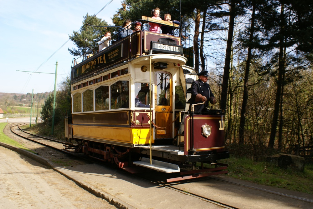 A tram at Beamish