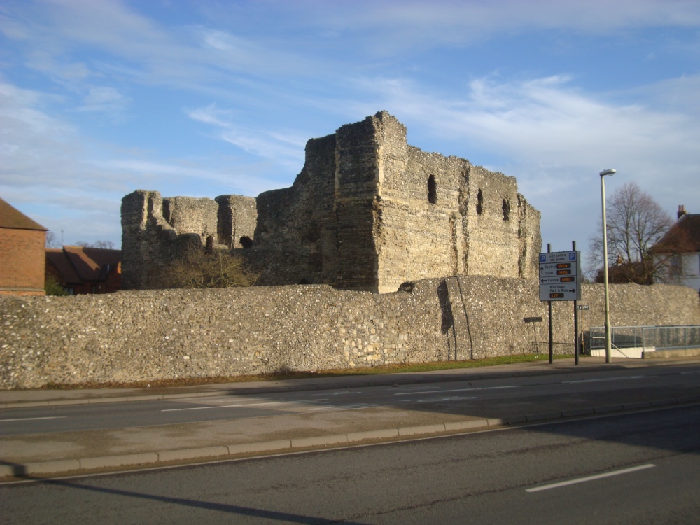 Canterbury Castle from Rheims Way