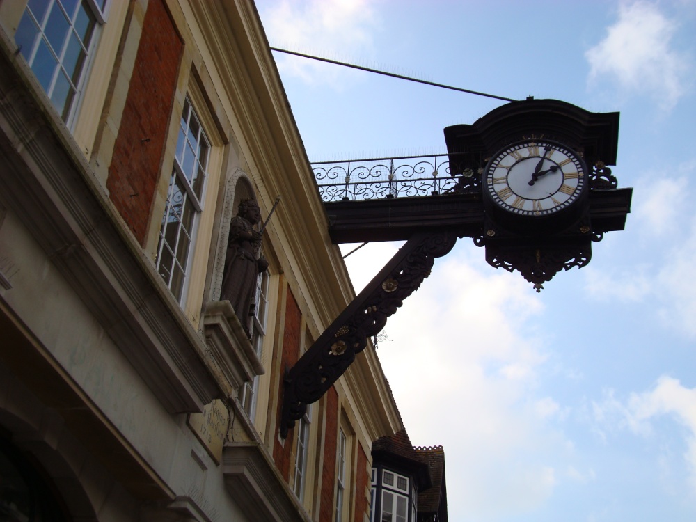 High Street, the great bracket clock