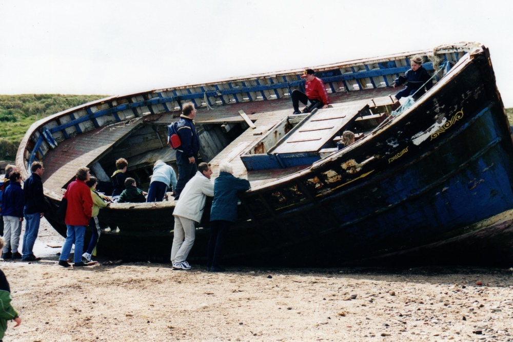 Using the wreck on Holy Island