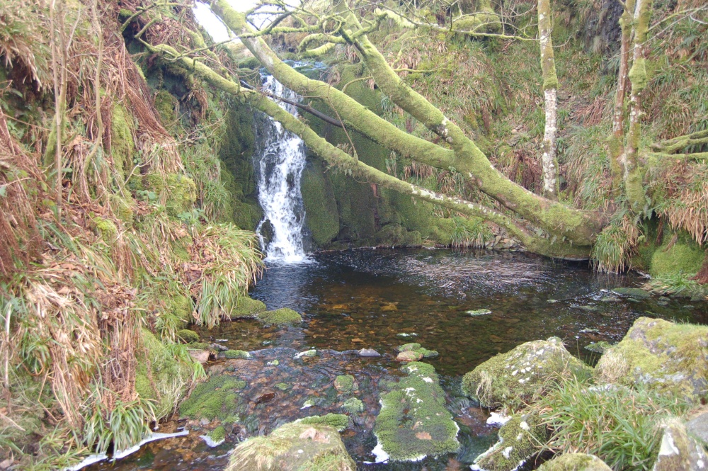 Shavercombe Falls on  Dartmoor.