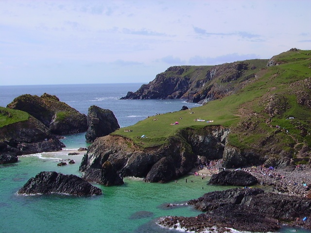 Photograph of Kynance Cove on a summers day