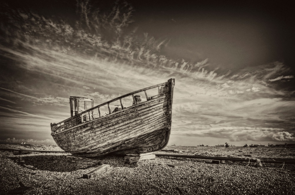 Photograph of High and dry - Dungeness, Kent.