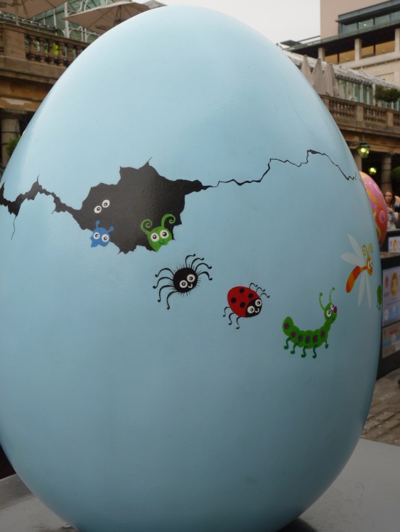 One of a display of painted eggs at Covent Garden, Easter 2012