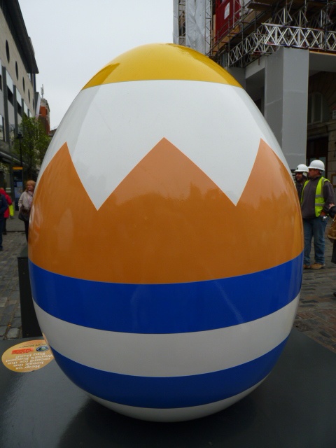 One of a display of painted eggs at Covent Garden, Easter 2012