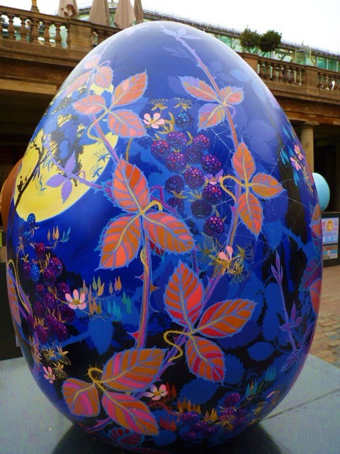 One of a display of painted eggs at Covent Garden, Easter 2012
