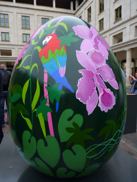 One of a display of painted eggs at Covent Garden, Easter 2012
