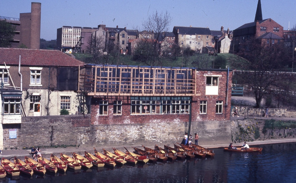 Rowing boats for hire on the River Wear at Durham