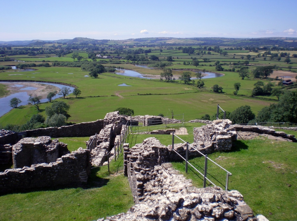 From Dryslwyn Castle: the view down the Towy Valley