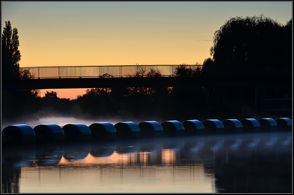 Handrail Reflection, Great Barford.