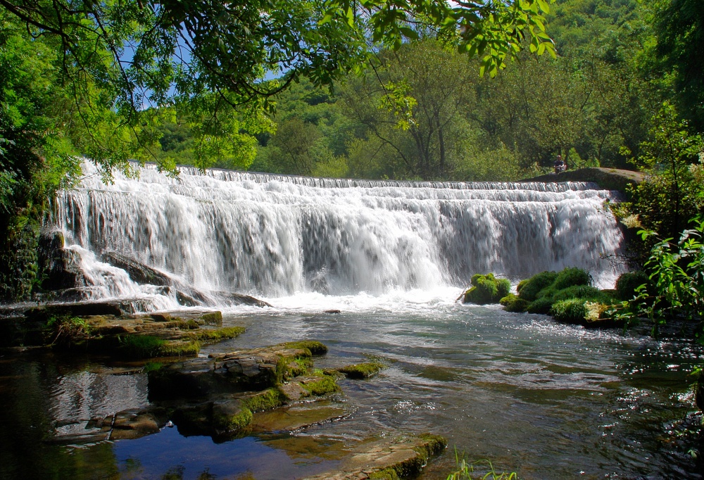 Photograph of Monsal head waterfall near Little Longstone