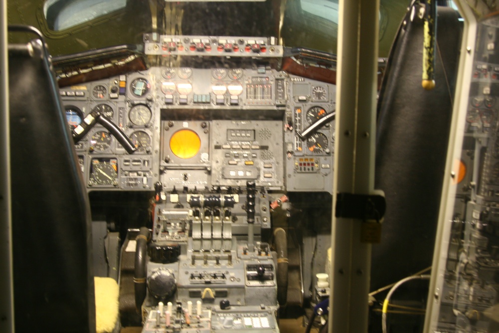 Cockpit of Concorde at Yeovilton.