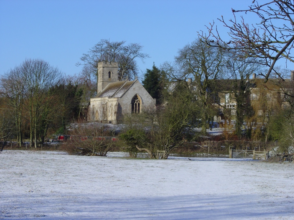 Shipton on Cherwell Church in winter, Oxfordshire