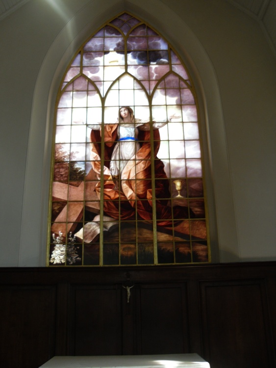 Shrewsbury, stained glass window in St Alcmund's Church