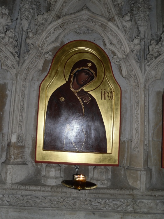 In the Winchester Cathedral: Icon of Mother of God