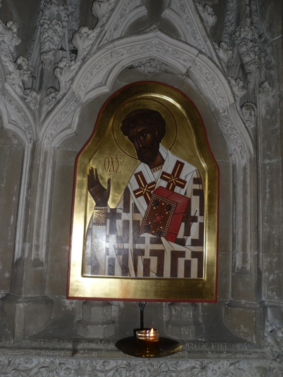 In the Winchester Cathedral: Icon of St Swithin