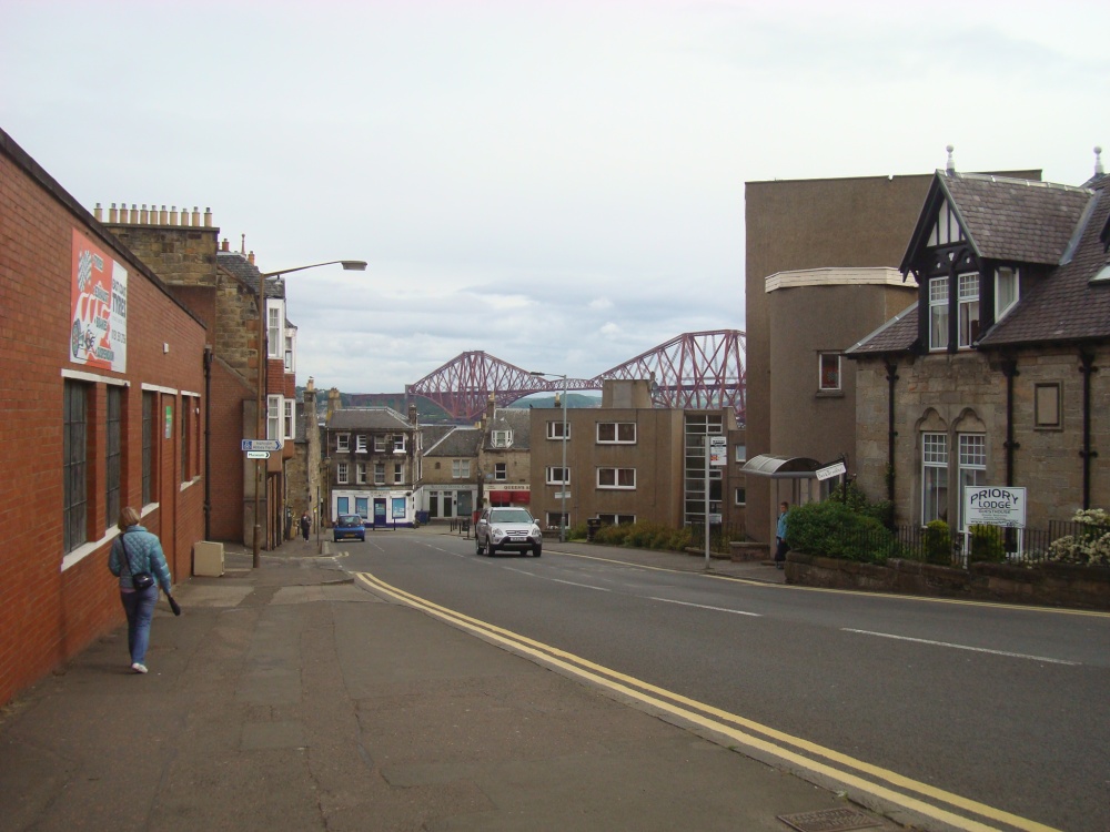 Looking down the Loan at South Queensferry