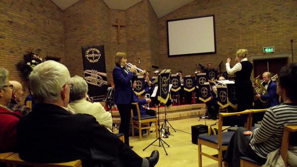 Lincolnshire Hospitals band Playing at Lincoln Baptist church Croft street Lincoln