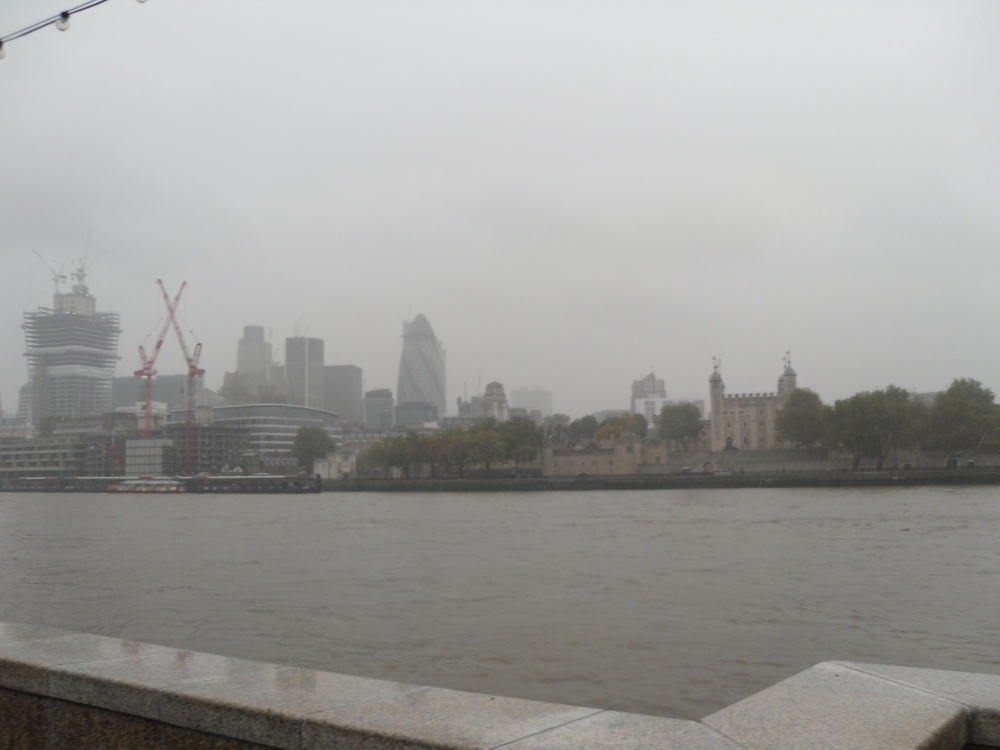 London, view from the Tower Bridge, the river Thames