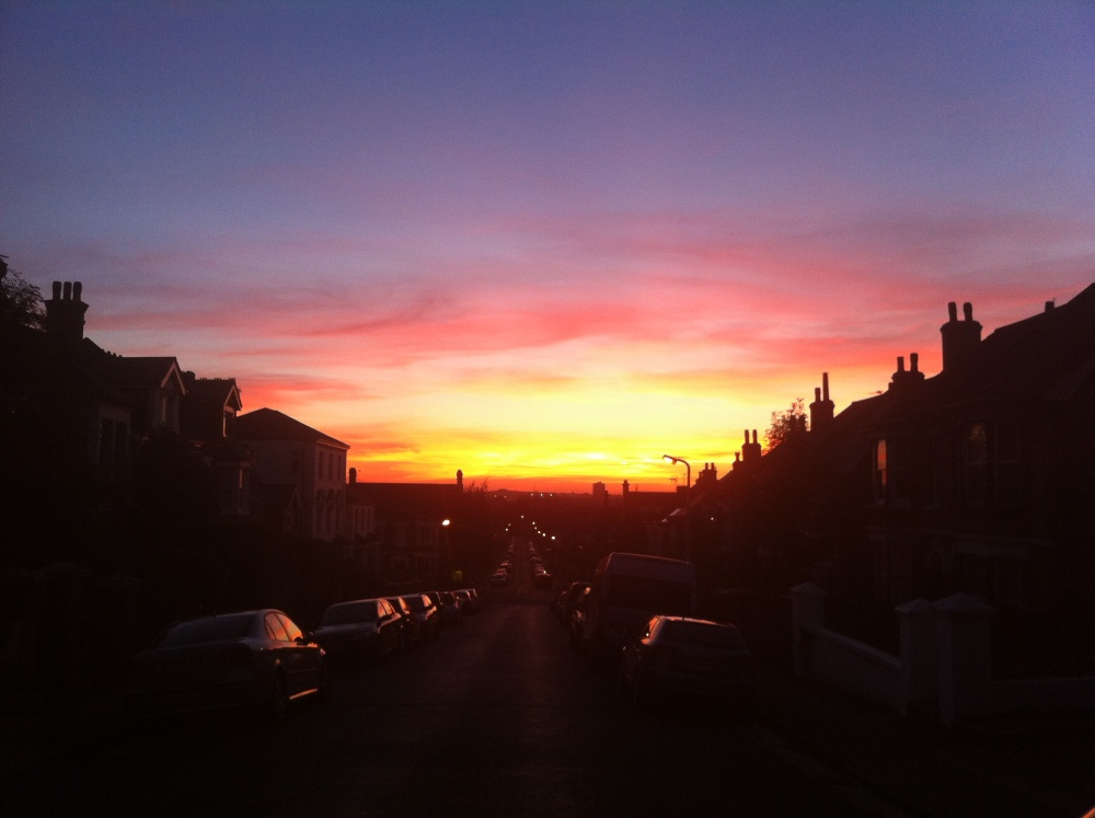Different sunset same road. Gravesend.