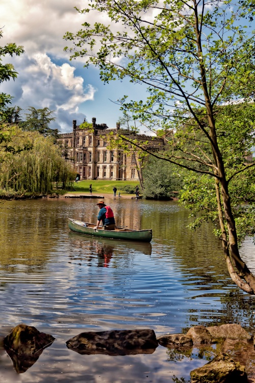 Across the lake to Elvaston Castle
