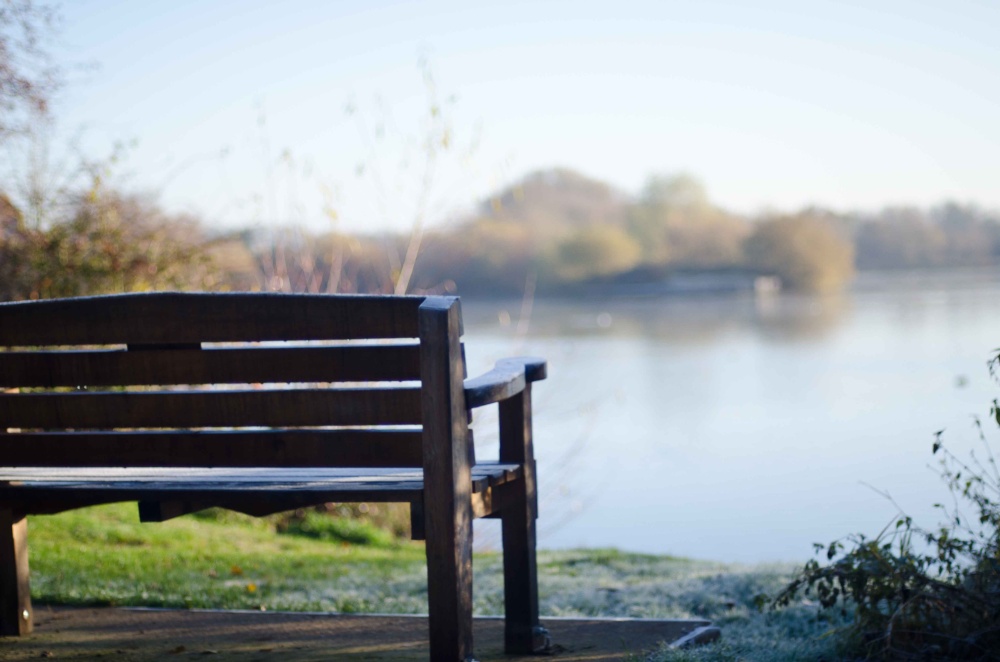 Branston Water Park - A Lone Bench photo by Ruth Barnes