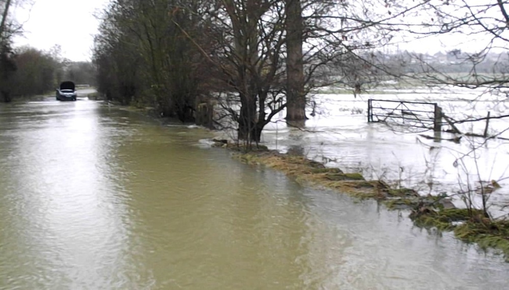 Flooding near Great Doddington