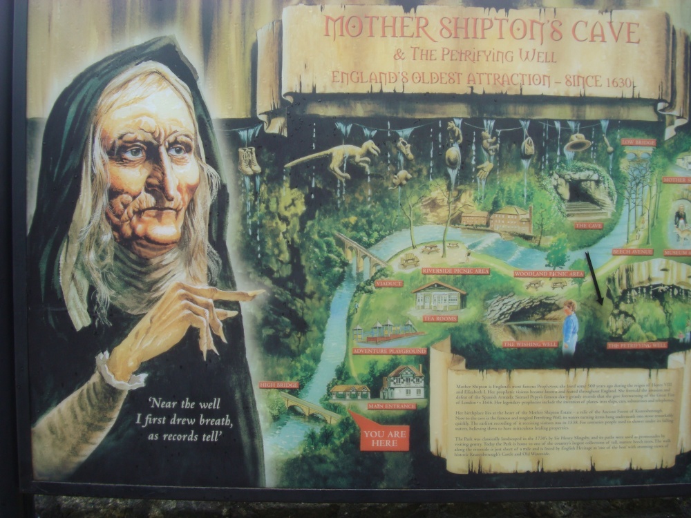 Mother Shipton's Cave information board