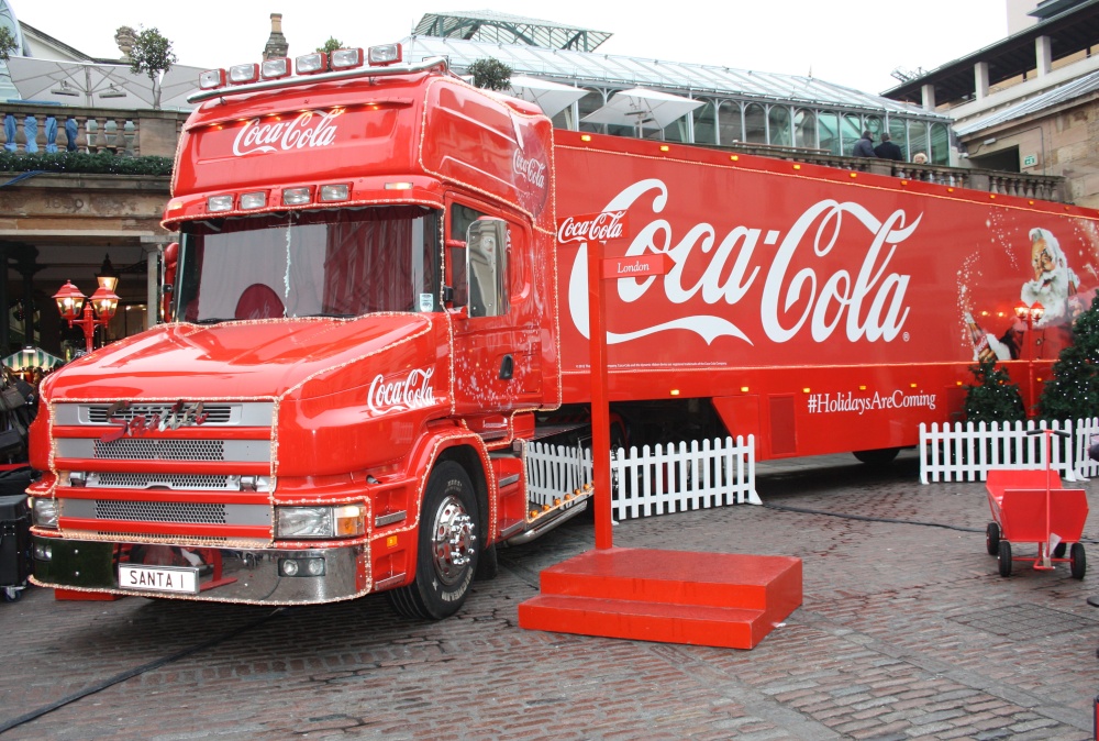 Coca Cola Lorry in Covent Garden, London